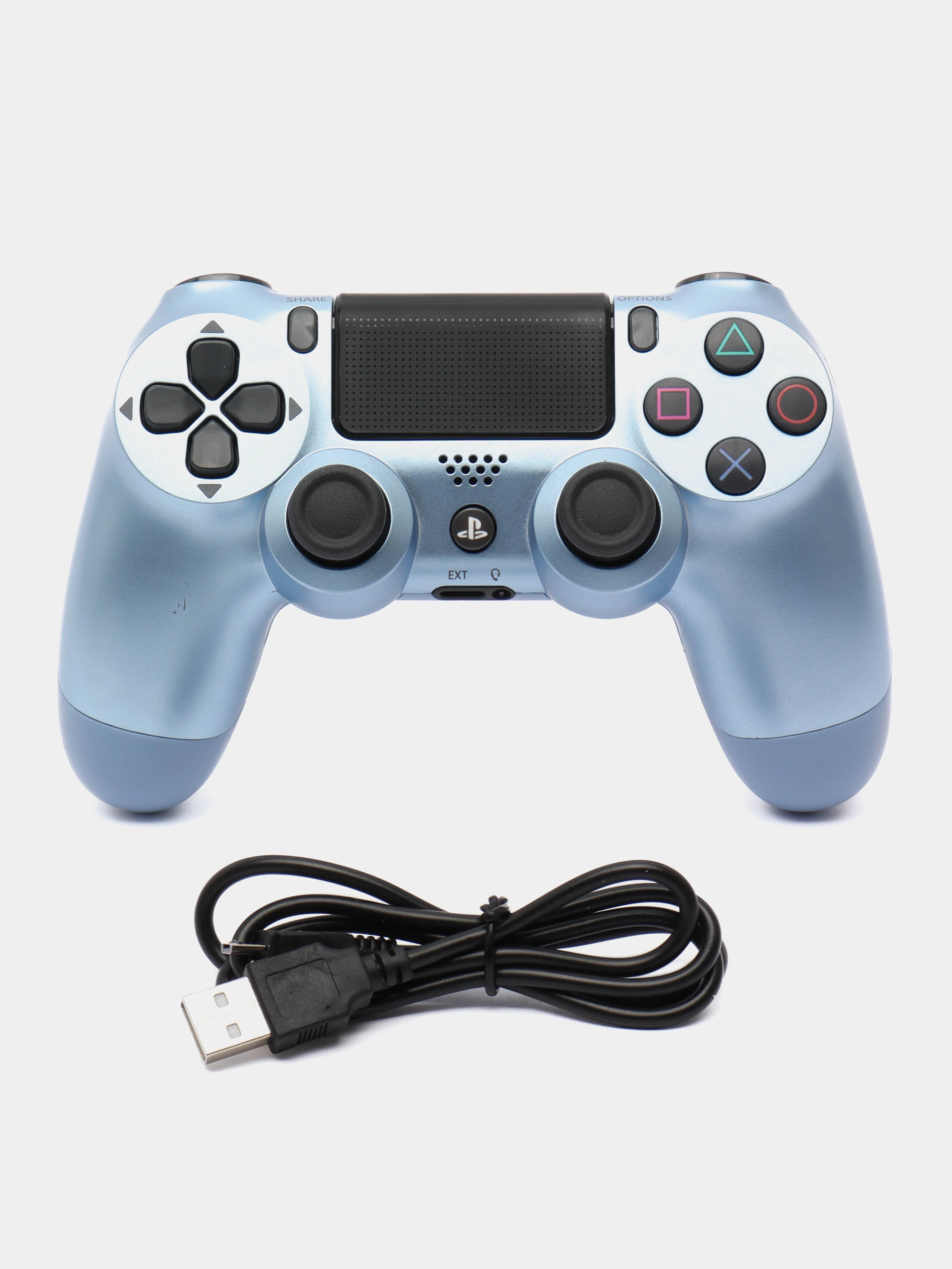 Голубой беспроводной геймпад-джойстик DualShock 4 для PS4, PS5 и ПК