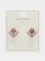 Аметистовый серьги Xuping гипоаллергенный медицинский сплав