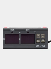 Термостат STC-3008 2 канала ( -55 до +120) 220V 10A 85х75х35мм термореле терморегулятор