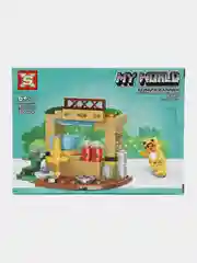 Желтый конструктор MY WORLD Сад Альпака, фигурка в комплекте, совместимо с лего (LEGO)