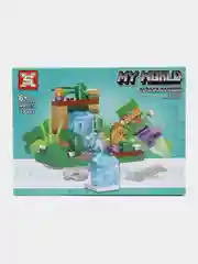 Зеленый конструктор MY WORLD Сад Альпака, фигурка в комплекте, совместимо с лего (LEGO)