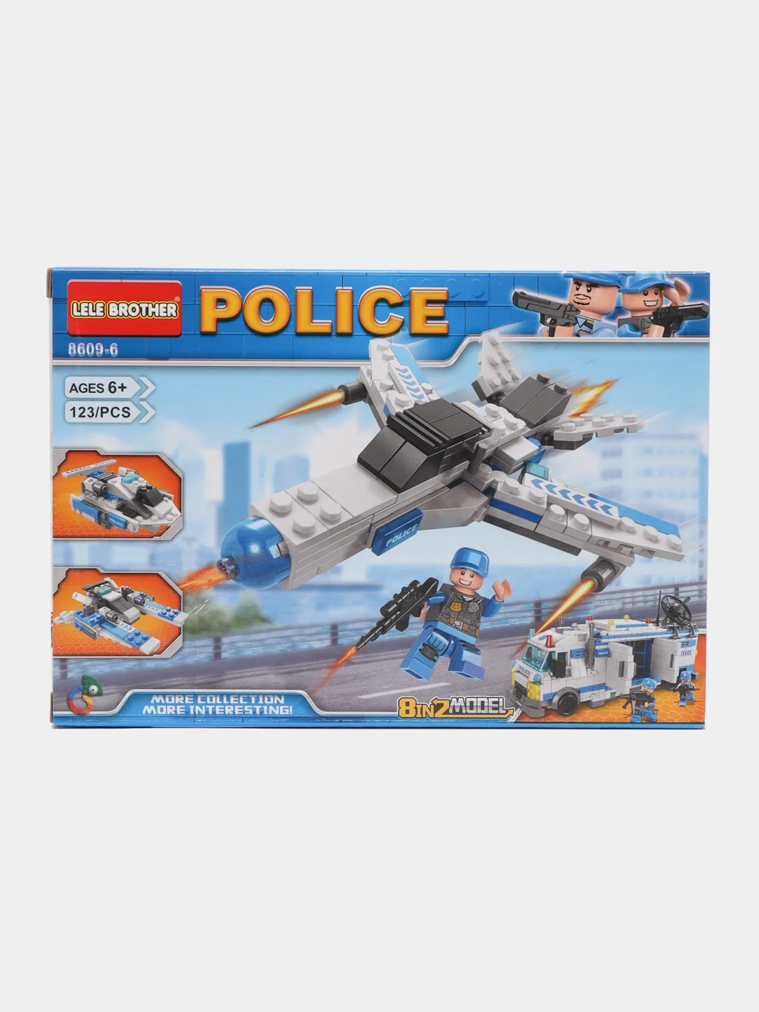 Черный конструктор Полицейский участок, совместимо с лего (LEGO)