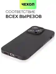 Чехол для iPhone 15, 14, 13 Pro, Max, Plus, Mini, ребристый, силиконовый, BROSCORP, карбон
