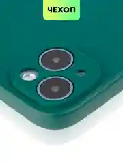 Чехол для iPhone 15, 14, 13 Pro, Max, Plus, Mini, ребристый, силиконовый, BROSCORP, карбон