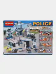 Голубой конструктор Полицейский участок, совместимо с лего (LEGO)