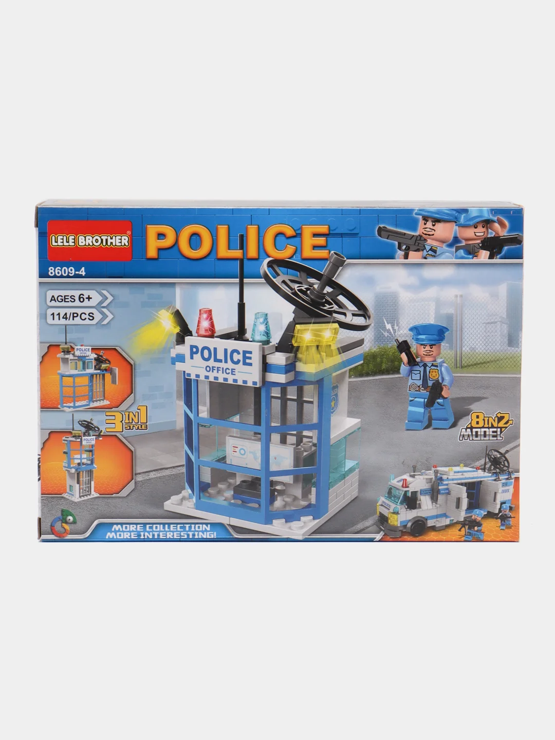 Красный конструктор Полицейский участок, совместимо с лего (LEGO)