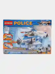 Синий конструктор Полицейский участок, совместимо с лего (LEGO)