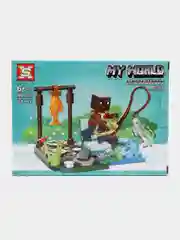Коричневый конструктор MY WORLD Сад Альпака, фигурка в комплекте, совместимо с лего (LEGO)