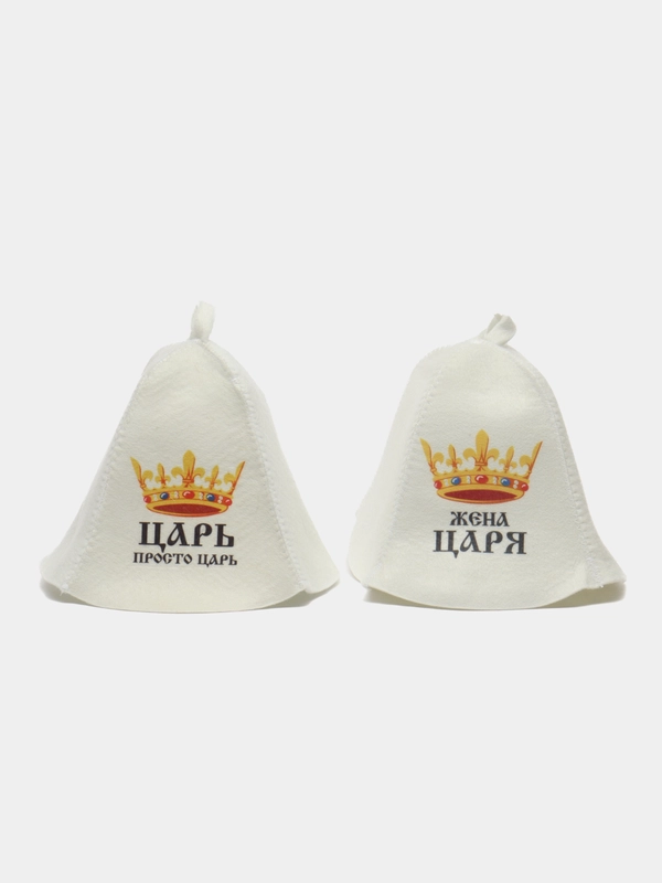 Набор банных шапок "Царь", "Жена царя"