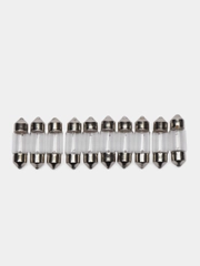 Лампа автомобильная накаливания C10W 12V 10W SV8.5/8 31 мм CARLINE (уп-ка 10 шт.) CLN5120