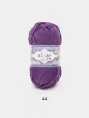 Фиолетовый пряжа плюшевая Alize Velluto, 100% микрополиэстер, 100г, 68м, плюшевая, велюровая веллюто