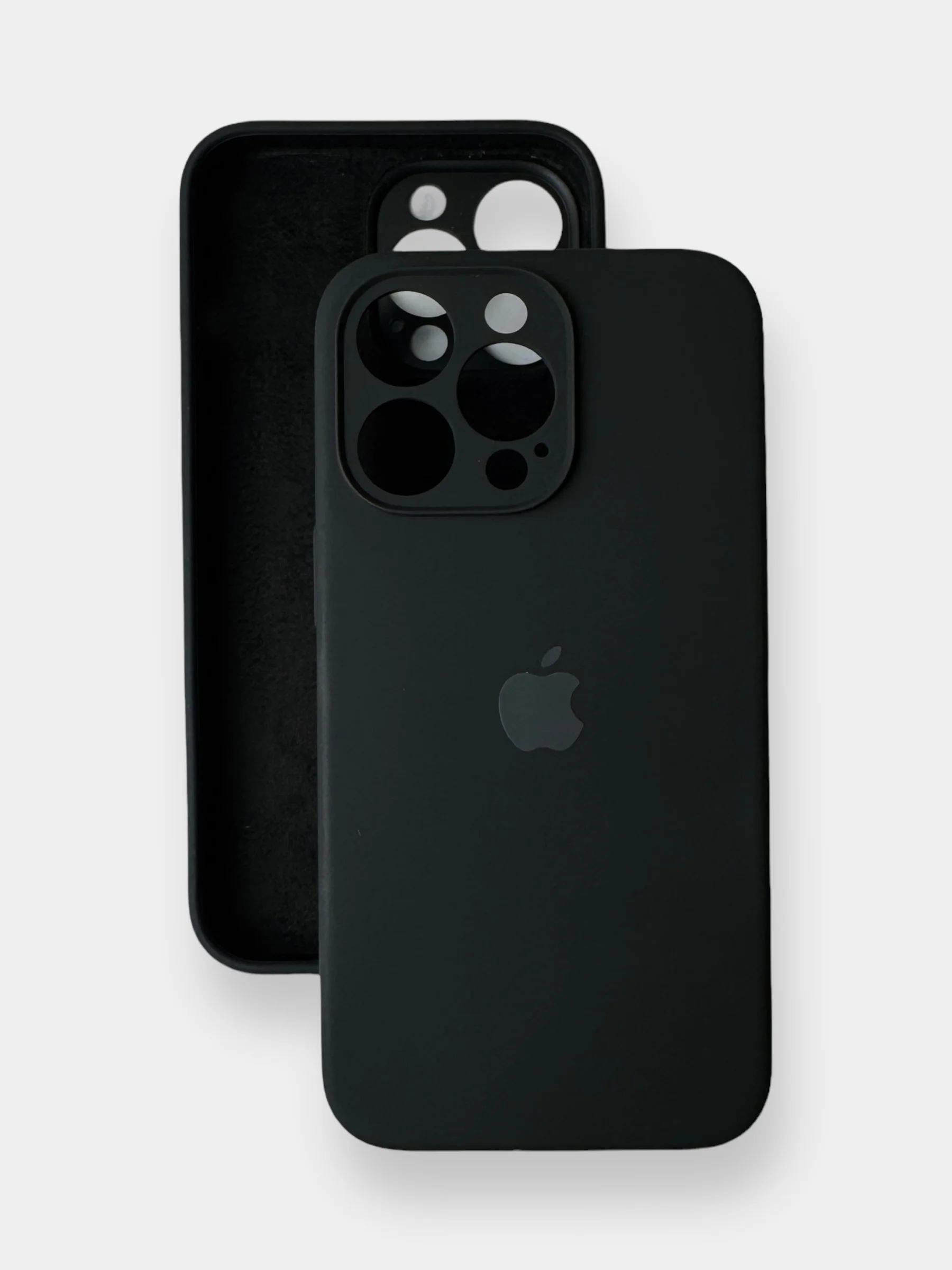 Черный чехол iPhone, Айфон 11, 13, 14, 15, Pro, Max, силиконовый, Silicone Case, Про Макс