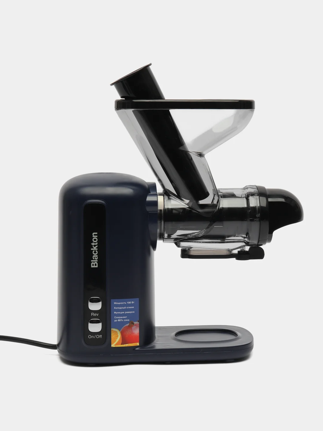 Синий соковыжималка Blackton Bt J2111, ФУНКЦИЯ РЕВЕРС, Система "Капля-стоп", ДЛЯ ЛЮБЫХ ПЛОДОВ