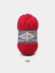 Фуксия пряжа плюшевая Alize Velluto, 100% микрополиэстер, 100г, 68м, плюшевая, велюровая веллюто