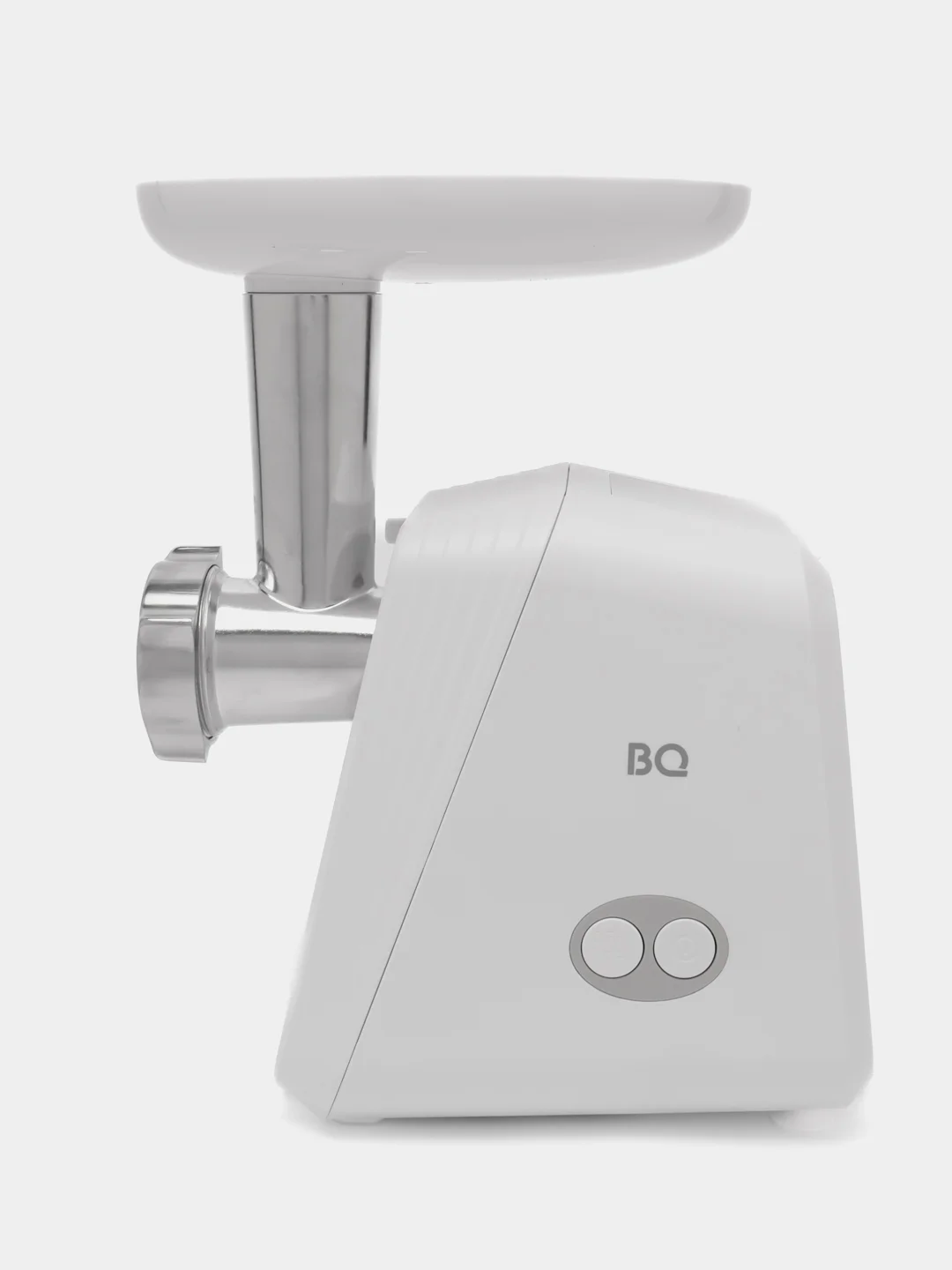 Белый мясорубка BQ MG2006, ФУНКЦИЯ РЕВЕРС, 5 НАСАДОК, МОЩНОСТЬЮ 2100 Вт