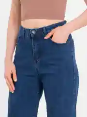 Темно-синий женские джинсы широкие wide leg трубы палаццо