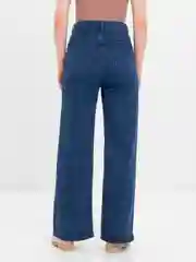 Темно-синий женские джинсы широкие wide leg трубы палаццо