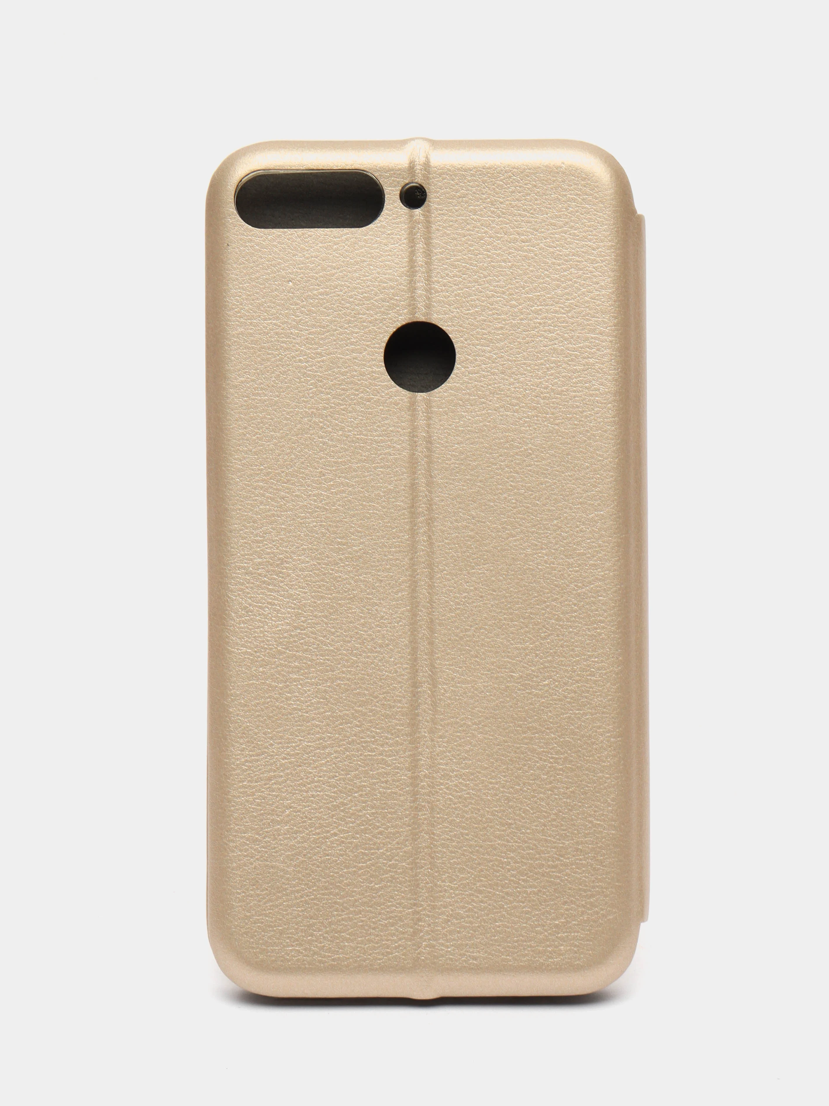 Золотой чехол книжка с карточкой для Huawei Y7 2018