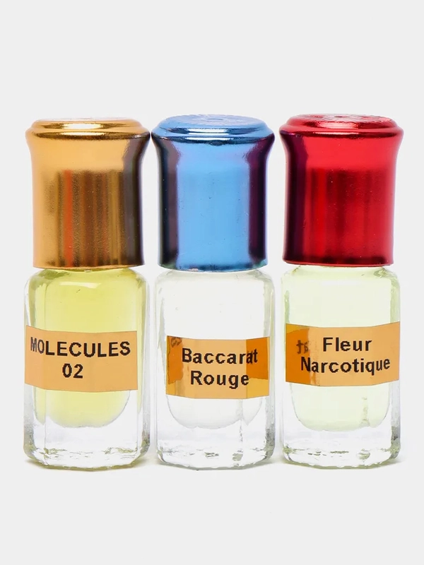 Подарочный набор ароматов по мотивам Moleculе 02, Baccarat Rouge, Fleur Narcotique