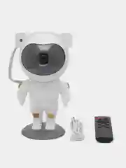 Белый ночник звездное небо и северное сияние проектор детский для сна "Космонавт"