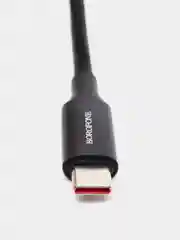 Синий кабель Type-C на Type-C на 100W, Быстрая зарядка, BOROFONE BU32, Зарядка на айфон