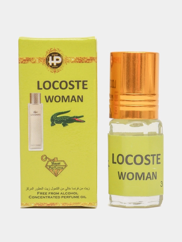 Масляные духи по мотивам LOCOSTЕ WOMAN (Лакостe вумэн), роликовый флакон, 3 мл, без спирта