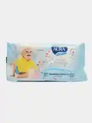 Детские влажные салфетки для всей семьи  AURA 60 шт 0+, универсальные, без спирта