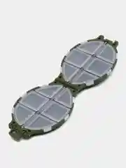Зелёный хаки коробочка рыболовная для мормышек, крючков, мелочей, 12 отделений, коробка мормышница