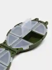 Зелёный хаки коробочка рыболовная для мормышек, крючков, мелочей, 12 отделений, коробка мормышница