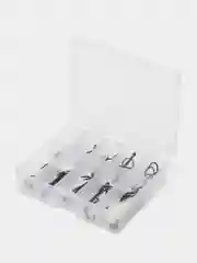 Черный крючки рыболовные, набор - 50 штук (размеры 3,4,5,6,7,8,9,10,11,12 по 5 шт. каждого)