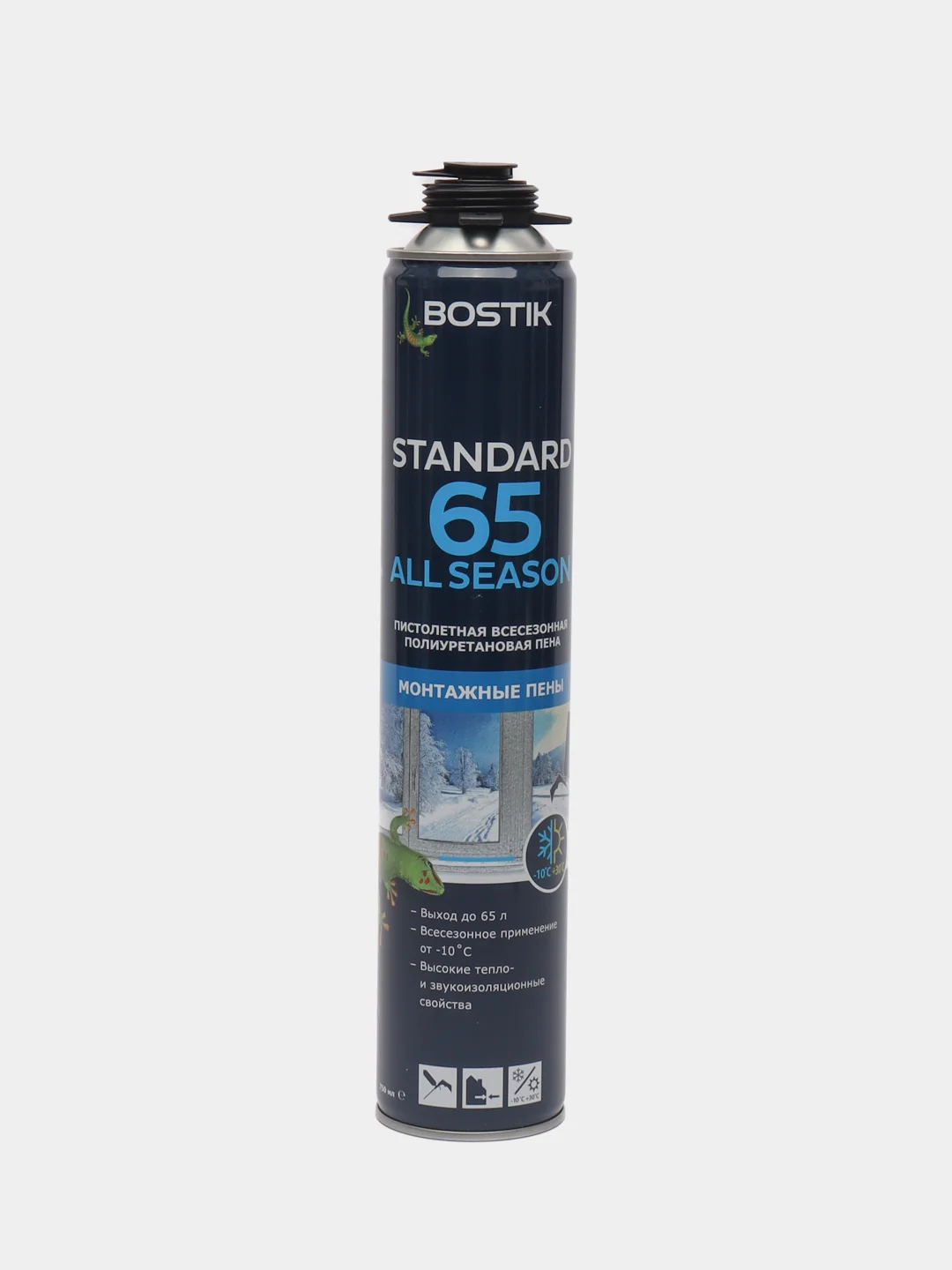 Пена монтажная BOSTIK Standard All Seasons 65л всесезонная профи 750мл