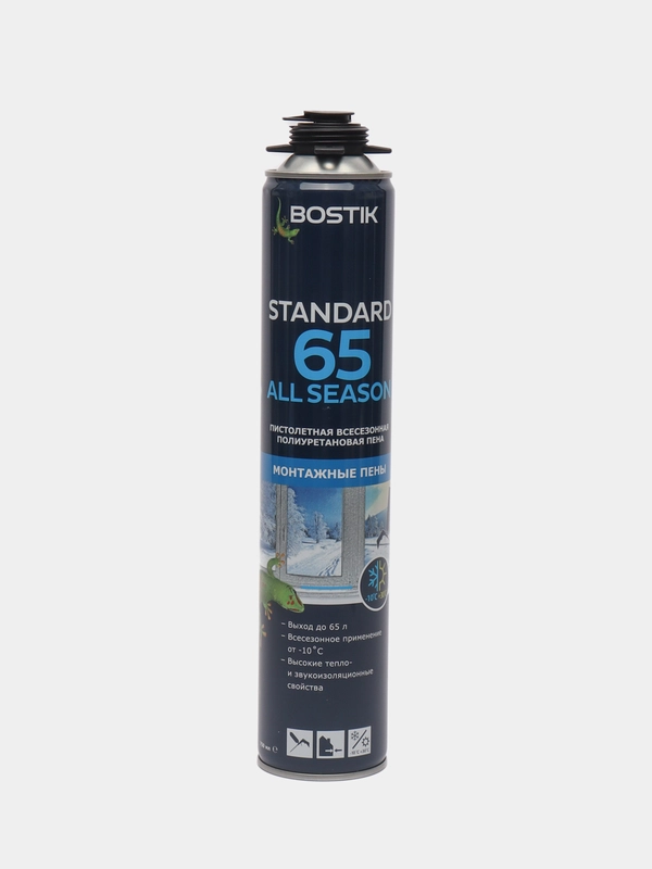Пена монтажная BOSTIK Standard All Seasons 65л всесезонная профи 750мл