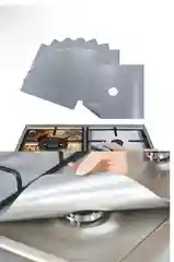 Черный многоразовый ЗАЩИТНЫЙ КОВРИК/НАКЛАДКА/ПЛЕНКА ДЛЯ ГАЗОВОЙ ПЛИТЫ