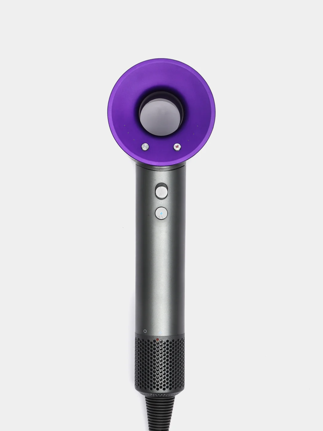 Фиолетовый фен для волос Super Hair Dryer, стайлер для укладки и сушки волос, 5 насадок