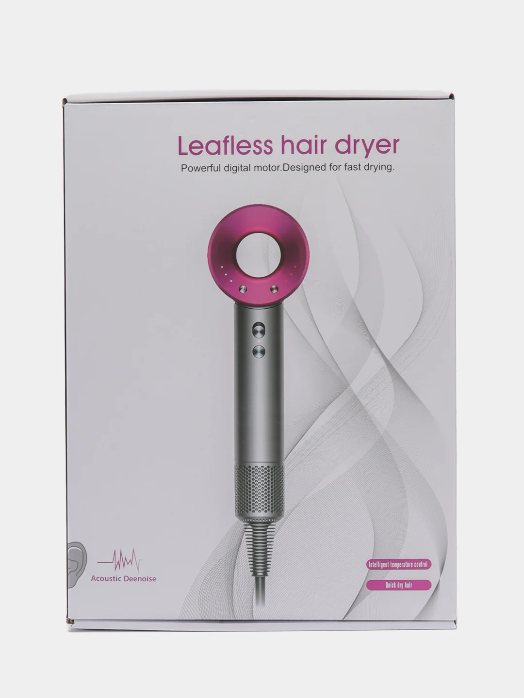 Фуксия фен для волос Super Hair Dryer, стайлер для укладки и сушки волос, 5 насадок