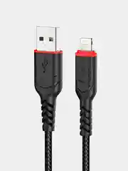 Синий кабель для iphone Lightning - USB для быстрой зарядки hoco X59