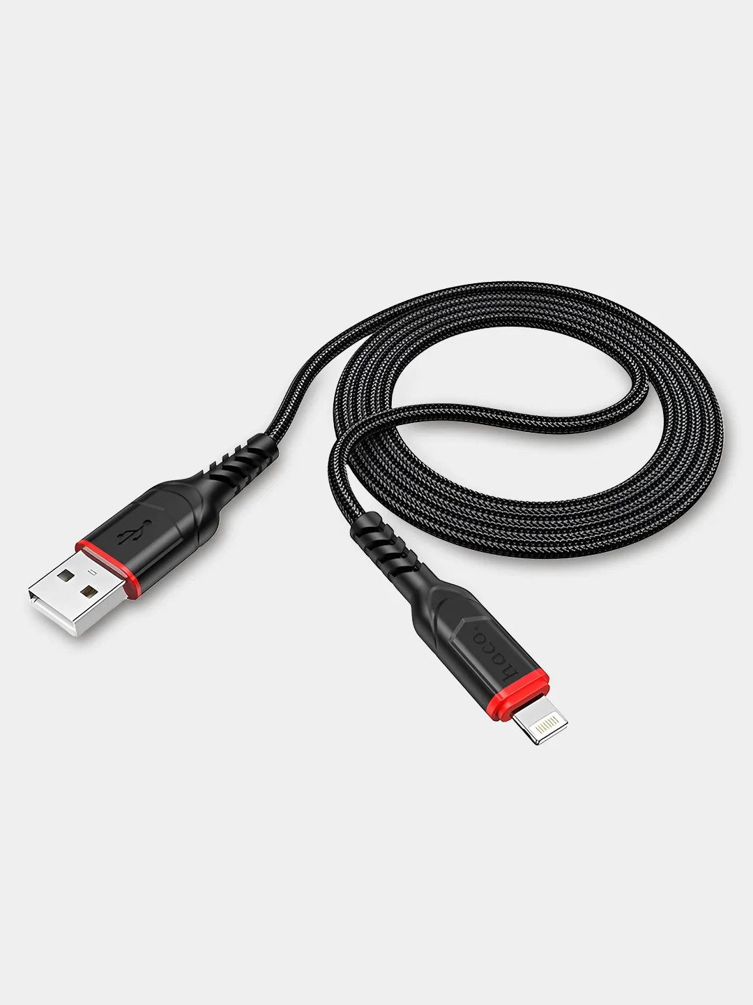 Синий кабель для iphone Lightning - USB для быстрой зарядки hoco X59