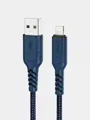 Синий кабель для iphone Lightning - USB для быстрой зарядки hoco X59