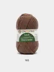 Песочный хаки пряжа Пехорка Носочная 50% шерсть, 50% акрил 100г, 200м