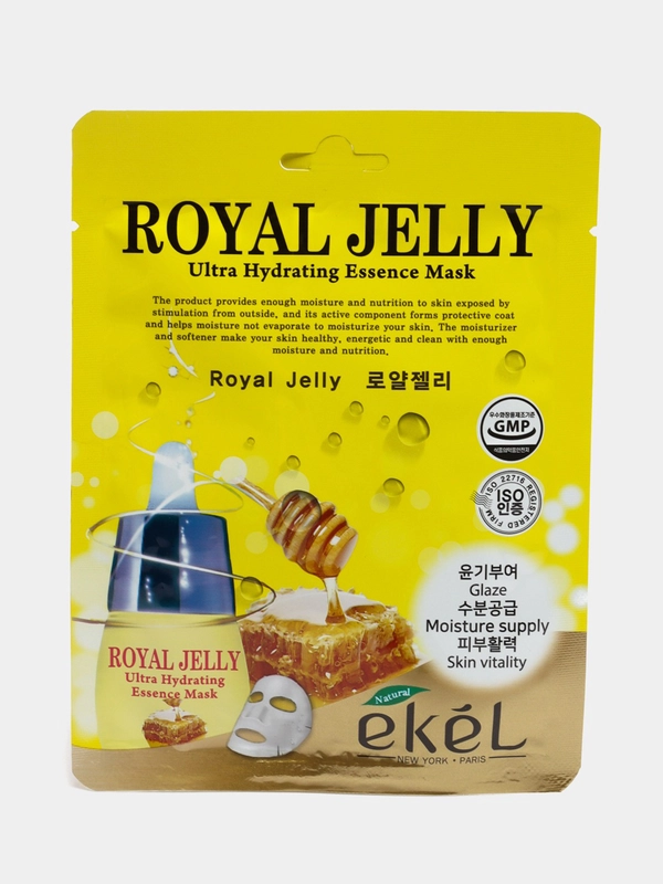 Корейская питательная маска тканевая Ekel Royal Jelly Ultra Hydrating Essence Mask