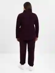 Фиолетовый костюм брючный, вельветовый, большие размеры