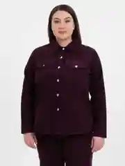 Фиолетовый костюм брючный, вельветовый, большие размеры