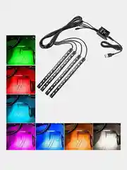 Неоновая RGB подсветка в машину салона с USB