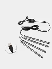 Неоновая RGB подсветка в машину салона с USB