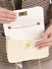 Белый сумка женская через плечо из полиуретана