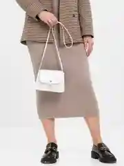 Белый сумка женская через плечо из полиуретана