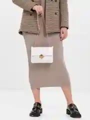 Белый сумка женская через плечо из полиуретана