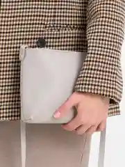 Белый сумка женская через плечо из полиуретана