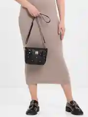 Черный женская мини сумка с ручками