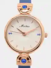 Серый металлик часы женские на узком ремешке Meibin